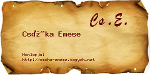 Csóka Emese névjegykártya
