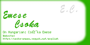 emese csoka business card